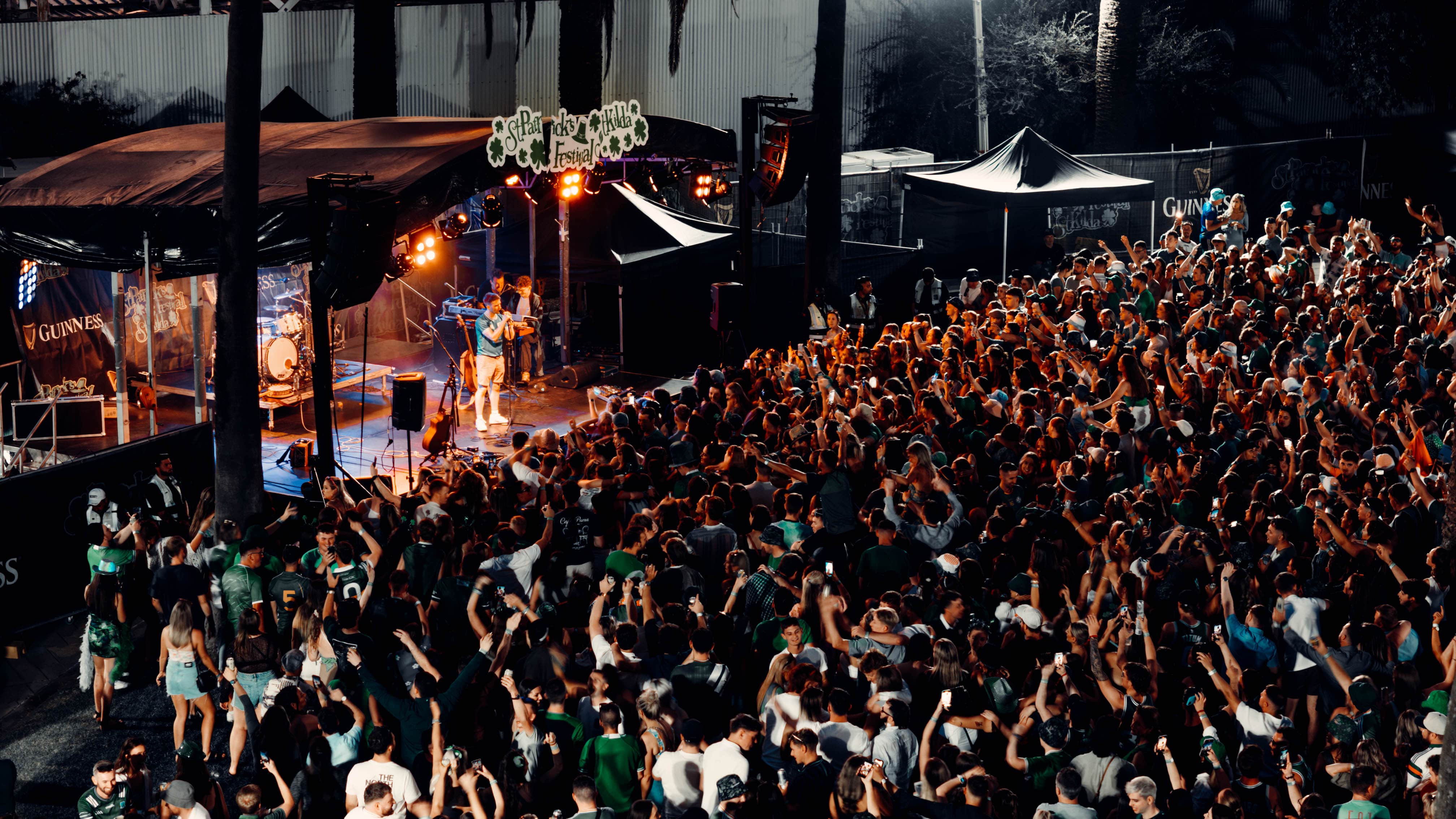 Live music at the Melbourne St. Patricks's Day Festival, St. Kilda